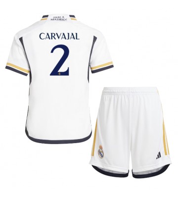 Maillot de foot Real Madrid Daniel Carvajal #2 Domicile enfant 2023-24 Manches Courte (+ pantalon court)